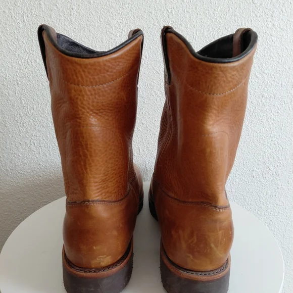 Chippewa Vintage Mens Honey Brown Pull on Leather Boots - Picture 6 of 16